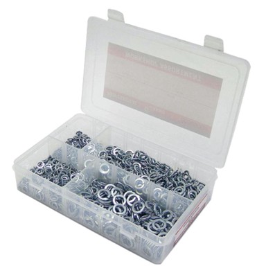 GRANIT set opružnih prstenova colnih dimenzija 3/16"-3/8", DIN 127, 1200 kom., pocinčani